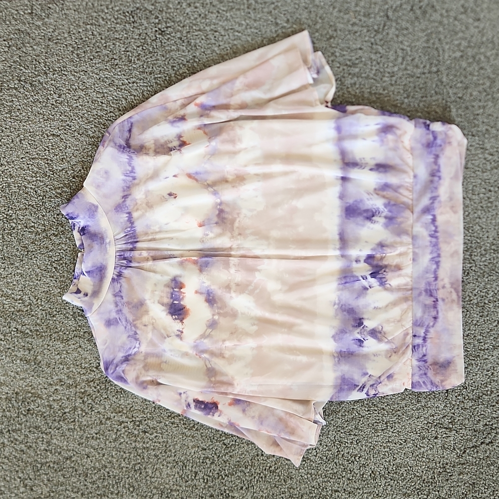 Lavender and Cream Blouse